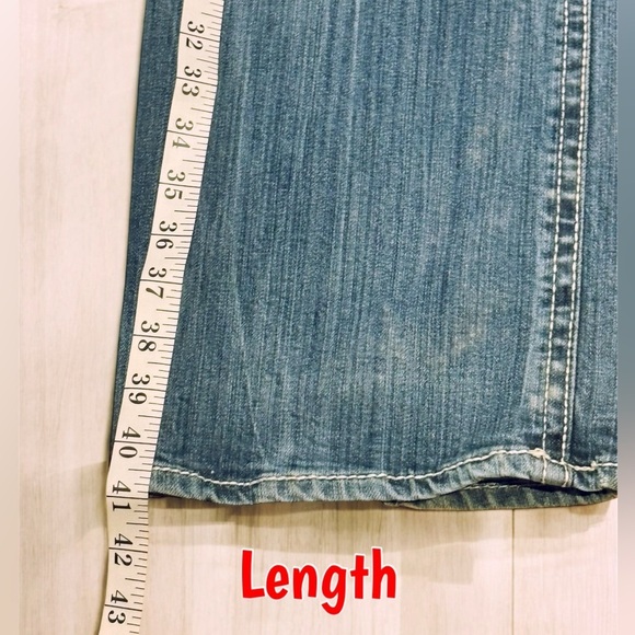 Buckle BKE Tyler Jeans Straight Leg Medium Wash Blue Denim Distressed Stretch33S - Picture 7 of 16